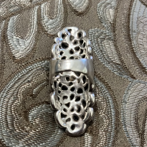 .925 Sterling silver Filagree Statement Ring - Picture 4 of 5